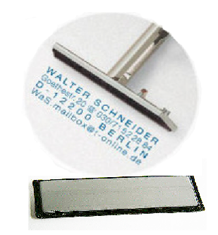 Textplatte 34x8mm Stiftstempel (vierzeilig) 